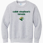 Saint Stephen's Falcons Port & Company Youth Core Fleece Crewneck Sweatshirt Front Thumbnail