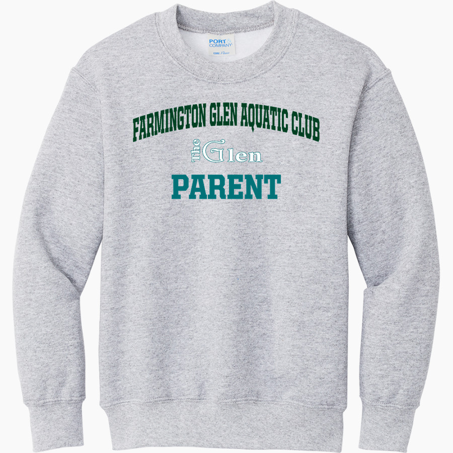 Farmington Glen Aquatic Club Port & Company Youth Core Fleece Crewneck Sweatshirt