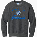 Christ Little Rock Falcons <span class="pdp-name-mascot">Christ Little Rock Falcons</span> Port & Company Youth Core Fleece Crewneck Sweatshirt Front Thumbnail