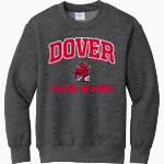 DOVER HIGH SCHOOL LONGHORNS Port & Company Youth Core Fleece Crewneck Sweatshirt Front Thumbnail