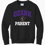 OZARK HIGH SCHOOL HILLBILLIES Port & Company Youth Core Fleece Crewneck Sweatshirt Front Thumbnail