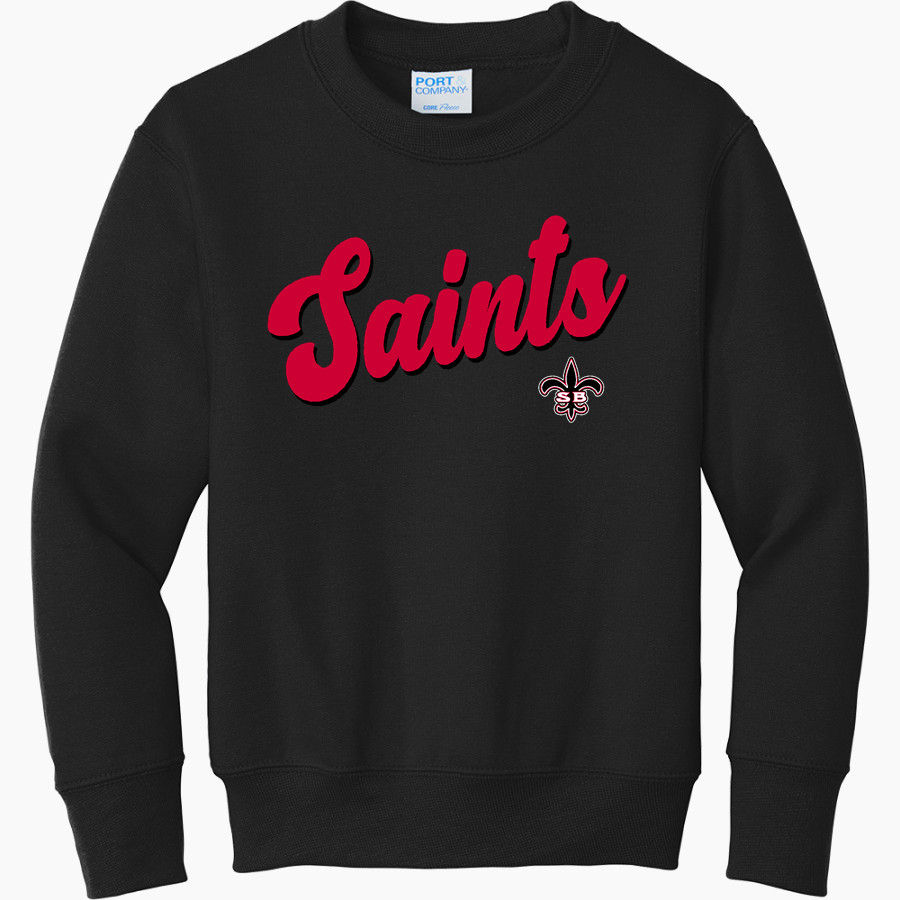 Santa Barbara Saints Football <span class="pdp-name-mascot">Santa Barbara Saints Football</span> Port & Company Youth Core Fleece Crewneck Sweatshirt
