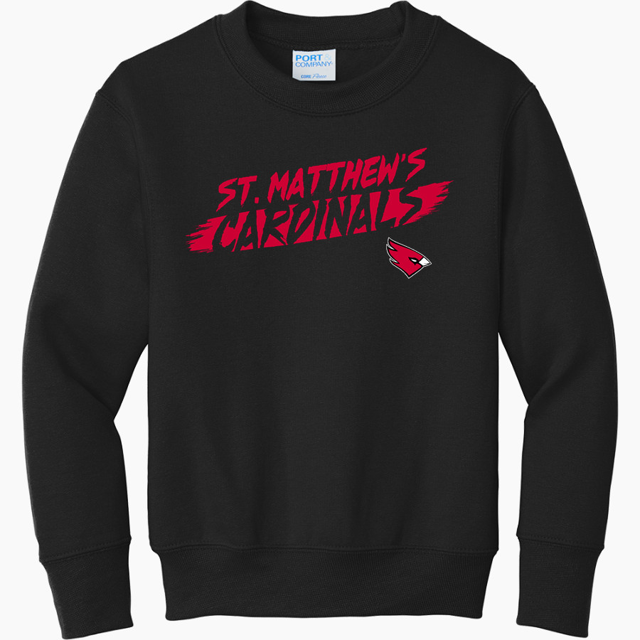 St. Matthew's Cardinals Port & Company Youth Core Fleece Crewneck Sweatshirt