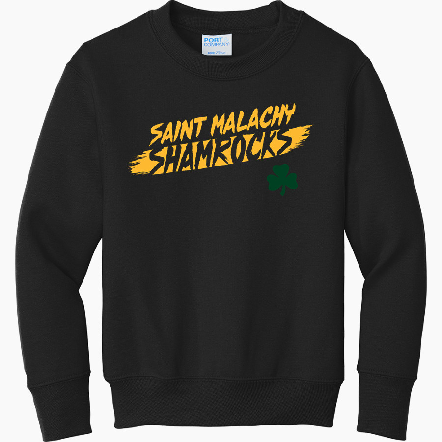 Saint Malachy Shamrocks Port & Company Youth Core Fleece Crewneck Sweatshirt