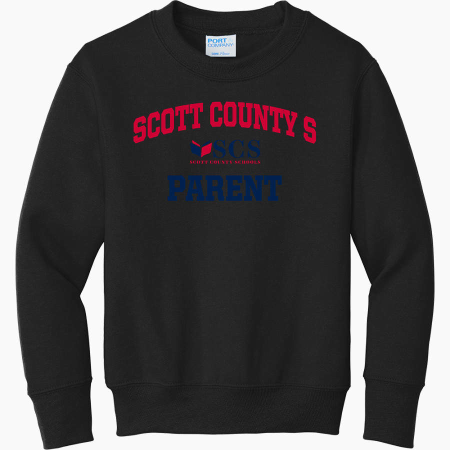 Scott County S Co <span class="pdp-name-mascot">Scott County S Co</span> Port & Company Youth Core Fleece Crewneck Sweatshirt