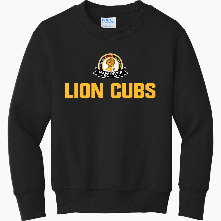 Haw River Lion Cubs Port & Company Youth Core Fleece Crewneck Sweatshirt