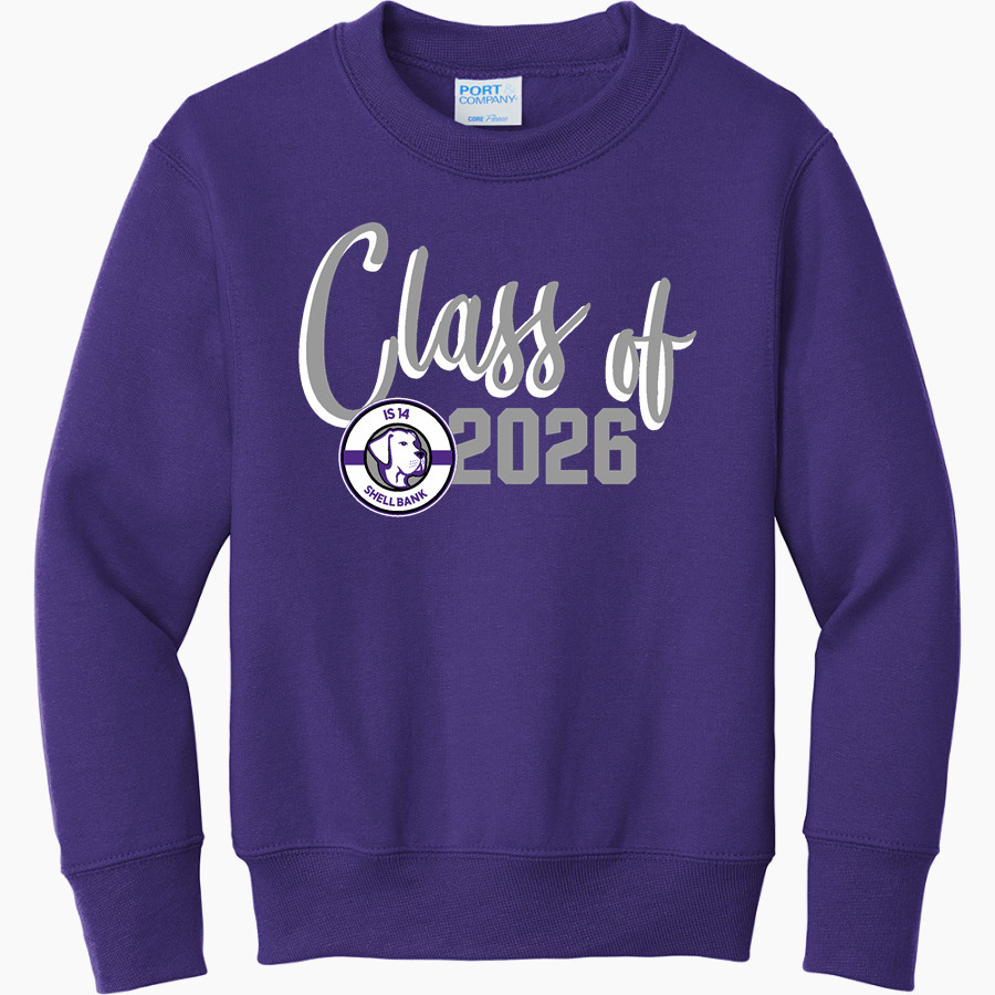 Shell Bank Brigade Port & Company Youth Core Fleece Crewneck Sweatshirt