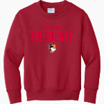 TRI-COUNTY HIGH SCHOOL PENGUINS <span class="pdp-name-mascot">TRI - COUNTY PENGUINS</span> Port & Company Youth Core Fleece Crewneck Sweatshirt Front Thumbnail