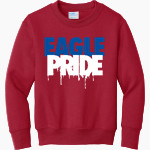 Colonial States Athletic Conference Eagle Port & Company Youth Core Fleece Crewneck Sweatshirt Front Thumbnail