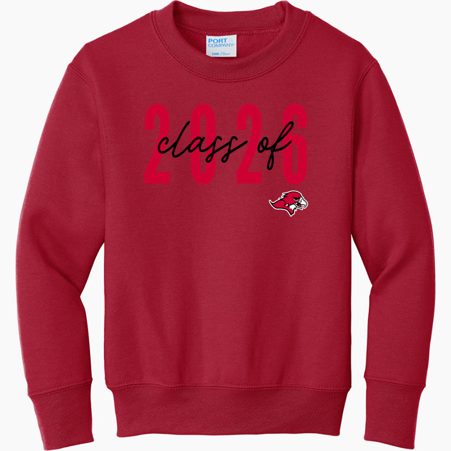 Benedictine University Mesa Redhawks Port & Company Youth Core Fleece Crewneck Sweatshirt