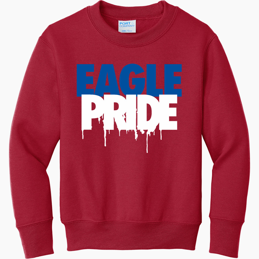 Colonial States Athletic Conference Eagle Port & Company Youth Core Fleece Crewneck Sweatshirt