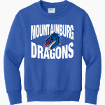 Mountainburg Dragons <span class="pdp-name-mascot">Mountainburg Dragons</span> Port & Company Youth Core Fleece Crewneck Sweatshirt Front Thumbnail