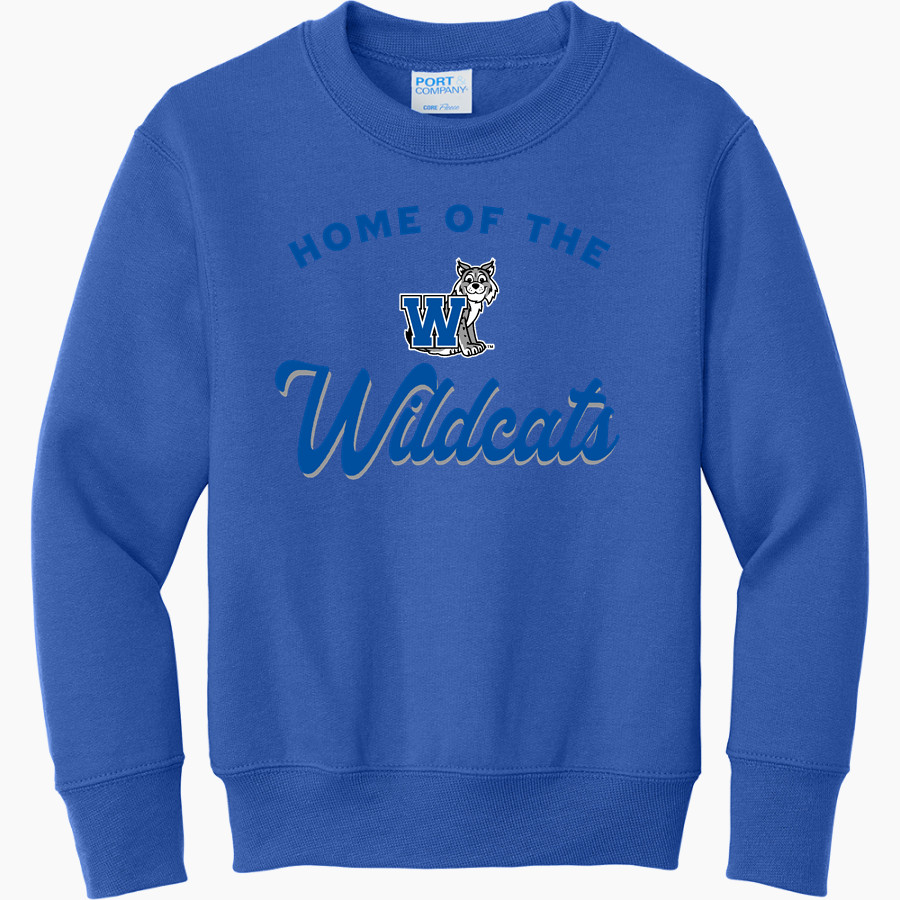 Winfield Elementary Wildcats <span class="pdp-name-mascot">Winfield Elementary Wildcats</span> Port & Company Youth Core Fleece Crewneck Sweatshirt