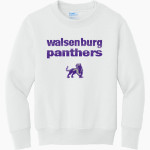 Walsenburg JR SR High School PANTHERS Port & Company Youth Core Fleece Crewneck Sweatshirt Front Thumbnail