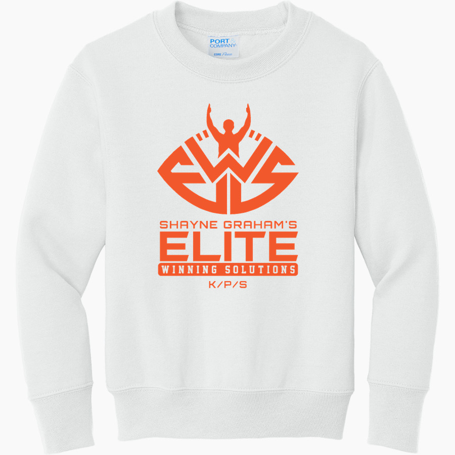 SHAYNE GRAHAM'S ELITE WINNING SOLUTIONS <span class="pdp-name-mascot">SHAYNE GRAHAM'S ELITE WINNING SOLUTIONS</span> Port & Company Youth Core Fleece Crewneck Sweatshirt