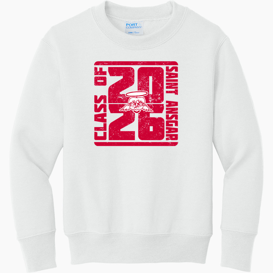 SAINT ANSGAR HIGH SCHOOL SAINTS <span class="pdp-name-mascot">SAINT ANSGAR SAINTS</span> Port & Company Youth Core Fleece Crewneck Sweatshirt