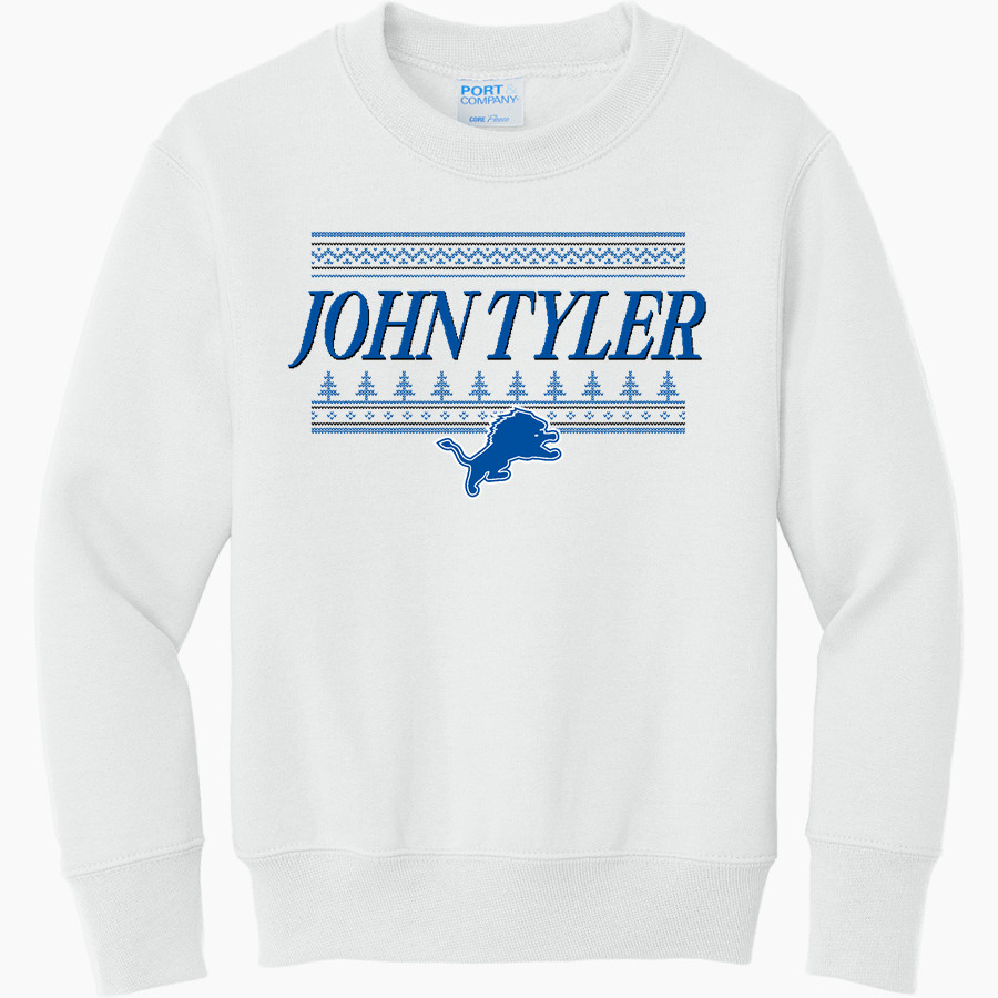 JOHN TYLER HIGH SCHOOL LIONS Port & Company Youth Core Fleece Crewneck Sweatshirt