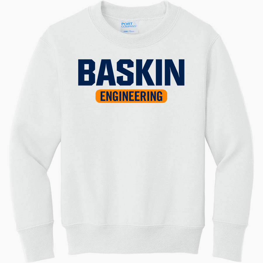 Baskin Engineering Sideline Store <span class="pdp-name-mascot">Baskin Engineering Banana Slugs</span> Port & Company Youth Core Fleece Crewneck Sweatshirt