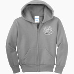 Porter Pandas official sideline store <span class="pdp-name-mascot">Porter Elementary School Pandas</span> Port & Company Youth Full Zip Hoody Front Thumbnail