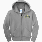 Mobile Christian Leopards Online Store Port & Company Youth Full Zip Hoody Front Thumbnail