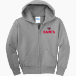 Santa Barbara Saints Football <span class="pdp-name-mascot">Santa Barbara Saints Football</span> Port & Company Youth Full Zip Hoody Front Thumbnail
