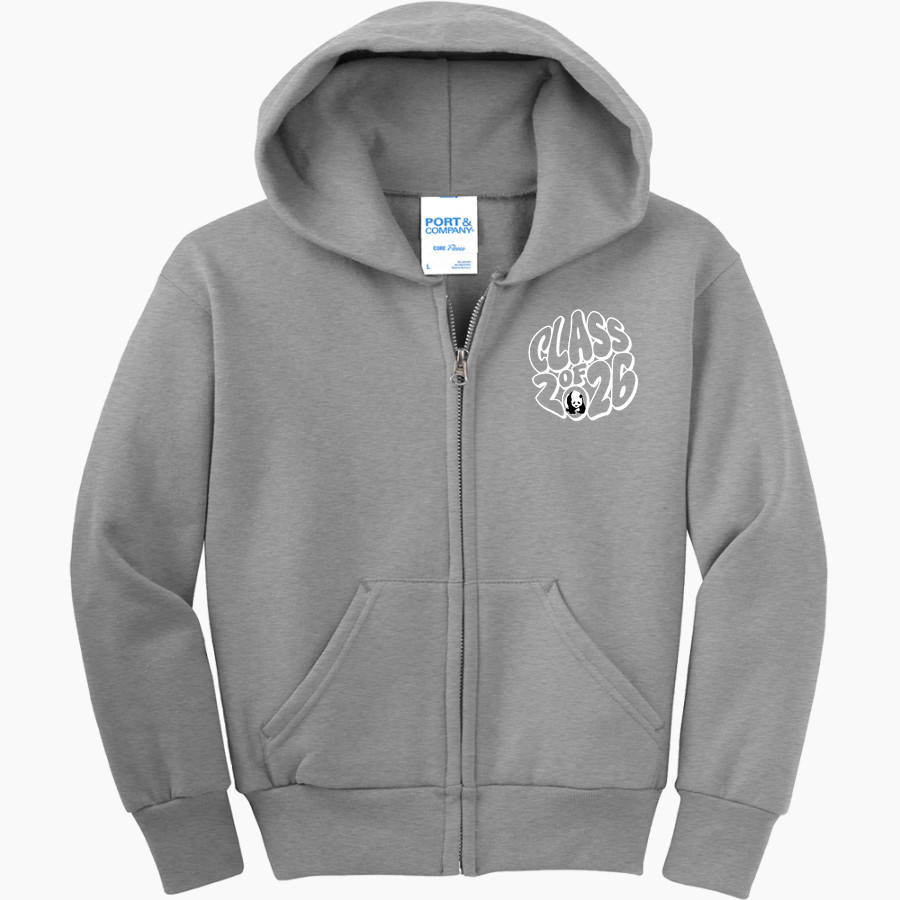 Porter Pandas official sideline store <span class="pdp-name-mascot">Porter Elementary School Pandas</span> Port & Company Youth Full Zip Hoody