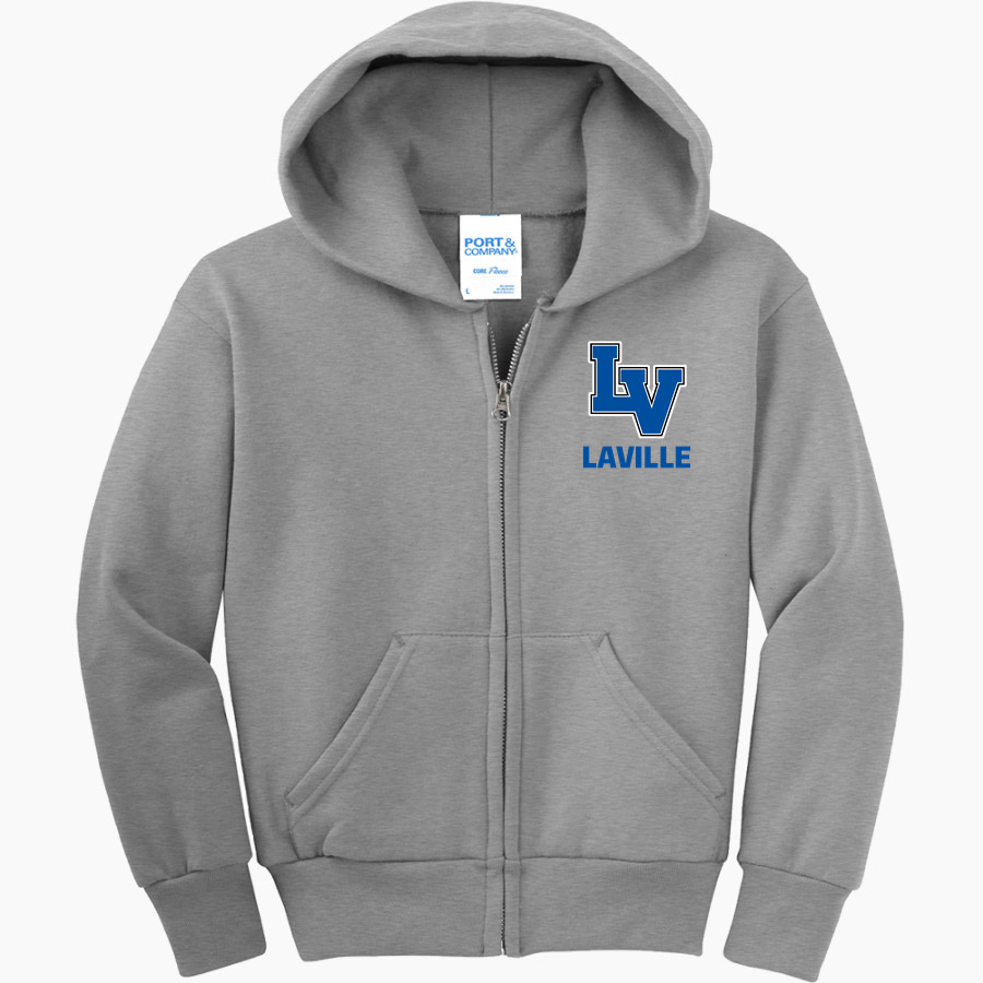 LAVILLE HIGH SCHOOL LANCERS Port & Company Youth Full Zip Hoody