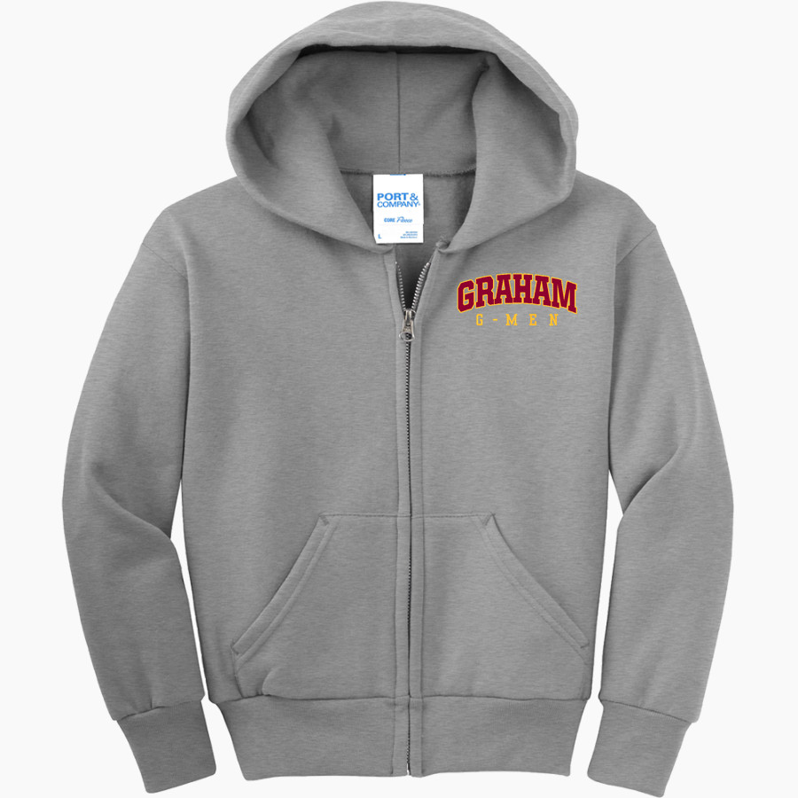 Graham G-men <span class="pdp-name-mascot">Graham G-men</span> Port & Company Youth Full Zip Hoody