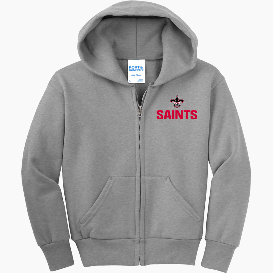 Santa Barbara Saints Football <span class="pdp-name-mascot">Santa Barbara Saints Football</span> Port & Company Youth Full Zip Hoody