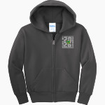 Unquowa Gators <span class="pdp-name-mascot">Unquowa School Gators</span> Port & Company Youth Full Zip Hoody Front Thumbnail