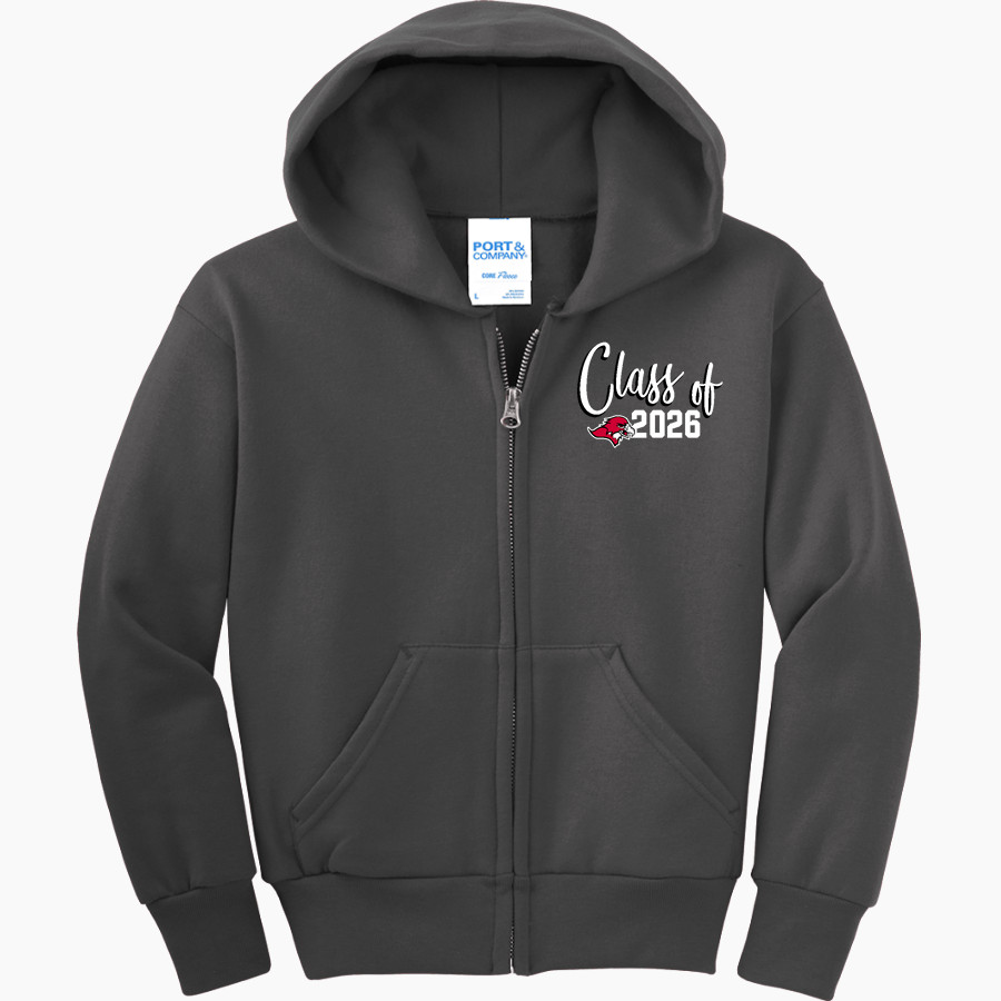 Benedictine University Mesa Redhawks Port & Company Youth Full Zip Hoody