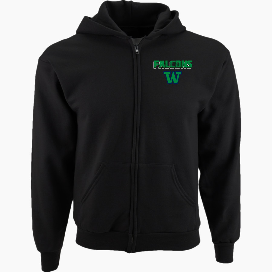 WOODINVILLE HIGH SCHOOL FALCONS Port & Company Youth Full Zip Hoody