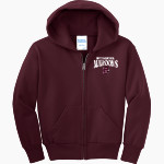 BUTTE CENTRAL CATHOLIC HIGH SCH MAROONS Port & Company Youth Full Zip Hoody Front Thumbnail