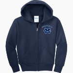 CENTRAL HIGH SCHOOL CHARGERS Port & Company Youth Full Zip Hoody Front Thumbnail