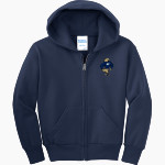 Clarion Golden Eagles <span class="pdp-name-mascot">Clarion - Penn West University Golden Eagles</span> Port & Company Youth Full Zip Hoody Front Thumbnail