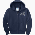 Summit Bears Port & Company Youth Full Zip Hoody Front Thumbnail
