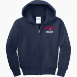 SPARTANBURG CHRISTIAN ACADEMY WARRIORS <span class="pdp-name-mascot">SPARTANBURG WARRIORS</span> Port & Company Youth Full Zip Hoody Front Thumbnail