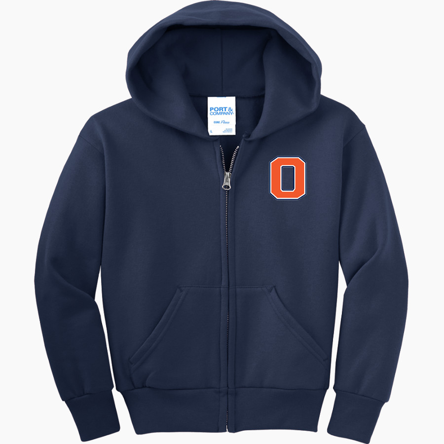 Oswego Panthers Port & Company Youth Full Zip Hoody