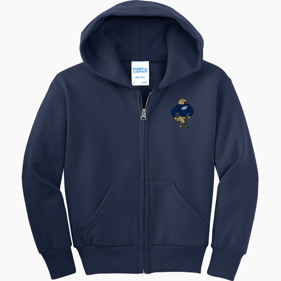 Clarion Golden Eagles <span class="pdp-name-mascot">Clarion - Penn West University Golden Eagles</span> Port & Company Youth Full Zip Hoody