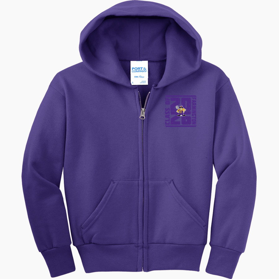 FARMINGTON HIGH SCHOOL FARMERS <span class="pdp-name-mascot">FARMINGTON FARMERS</span> Port & Company Youth Full Zip Hoody