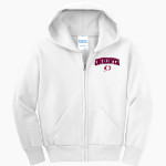 Oneonta Redskins Port & Company Youth Full Zip Hoody Front Thumbnail