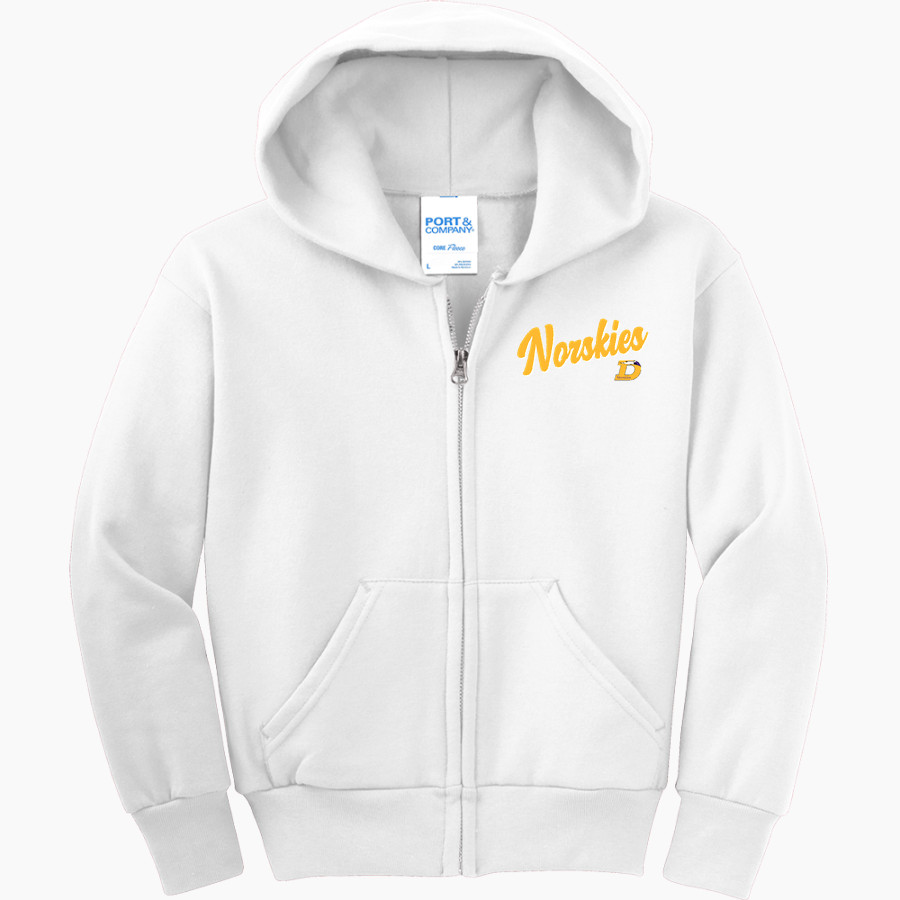 DEFOREST HIGH SCHOOL NORSKIES Port & Company Youth Full Zip Hoody