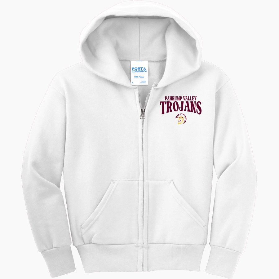 PAHRUMP VALLEY HIGH SCHOOL TROJANS <span class="pdp-name-mascot">PAHRUMP VALLEY TROJANS</span> Port & Company Youth Full Zip Hoody