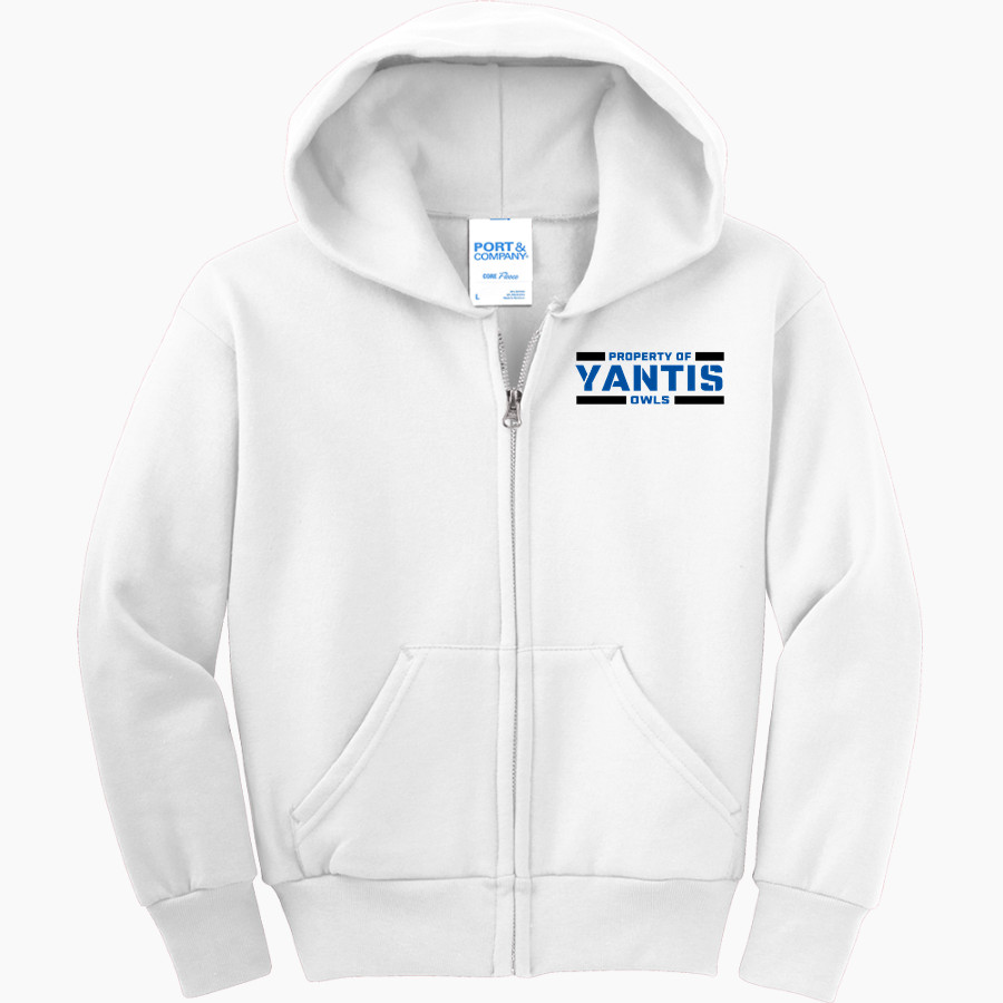 YANTIS HIGH SCHOOL OWLS Port & Company Youth Full Zip Hoody
