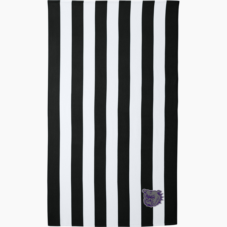BALDWIN HIGH SCHOOL BULLDOGS <span class="pdp-name-mascot">BALDWIN BULLDOGS</span> Port Authority Cabana Stripe Beach Towel
