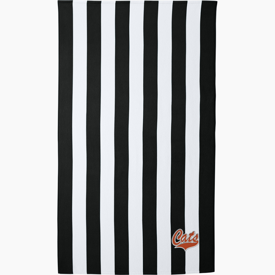 LOS GATOS HIGH SCHOOL WILDCATS <span class="pdp-name-mascot">LOS GATOS WILDCATS</span> Port Authority Cabana Stripe Beach Towel