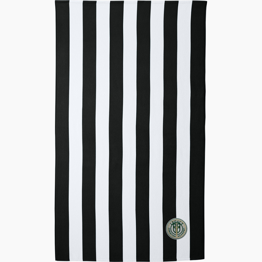 LEGACY CHRISTIAN WARRIORS Port Authority Cabana Stripe Beach Towel