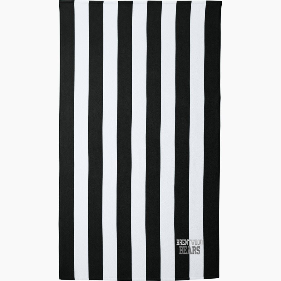 BRENTWOOD CHRISTIAN SCHOOL BEARS <span class="pdp-name-mascot">BRENTWOOD BEARS</span> Port Authority Cabana Stripe Beach Towel