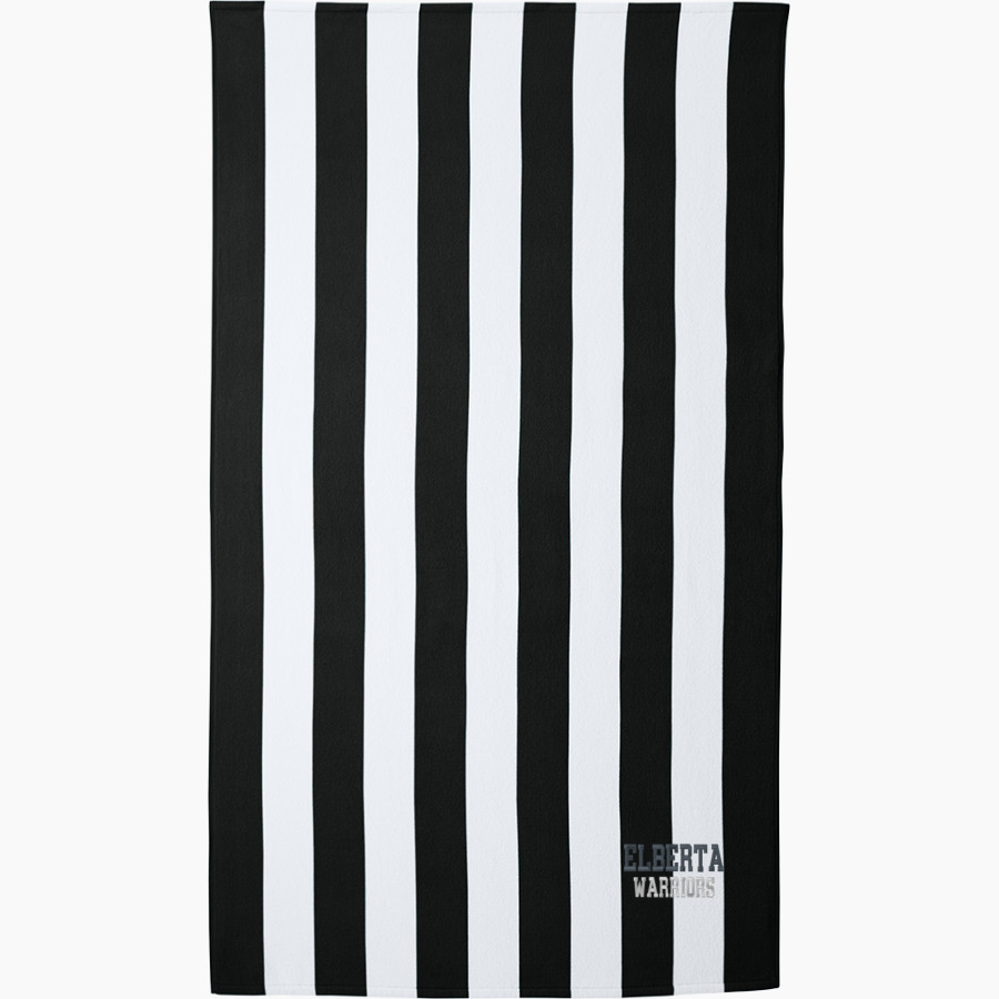 ELBERTA HIGH SCHOOL Warriors <span class="pdp-name-mascot">Elberta Warriors</span> Port Authority Cabana Stripe Beach Towel
