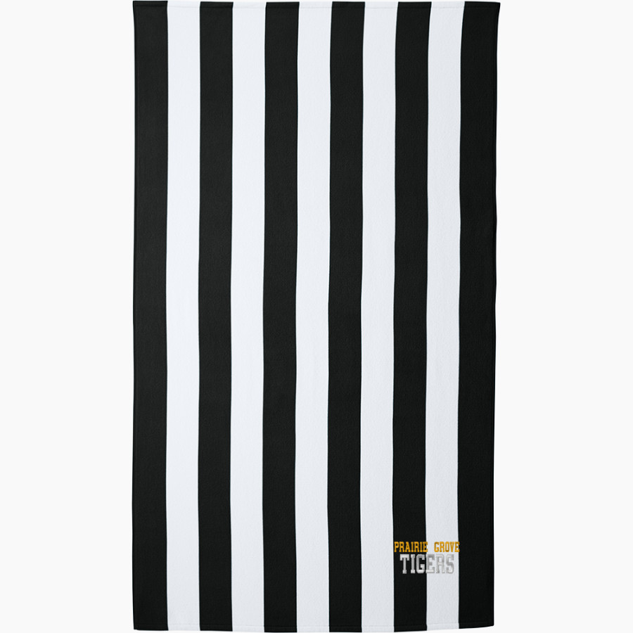 PRAIRIE GROVE HIGH SCHOOL TIGERS <span class="pdp-name-mascot">PRAIRIE GROVE TIGERS</span> Port Authority Cabana Stripe Beach Towel